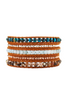 Chan Luu Wrap Bracelet Compressed Turquoise Mix Henna Leather