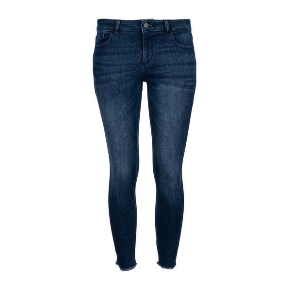DL1961 Florence Instasculpt Cropped Skinny Jeans Stranded (Mid Indigo Wash)